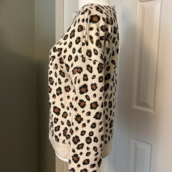 J.Crew Boatneck Leopard Sweatshirt - Picture 2 of 7